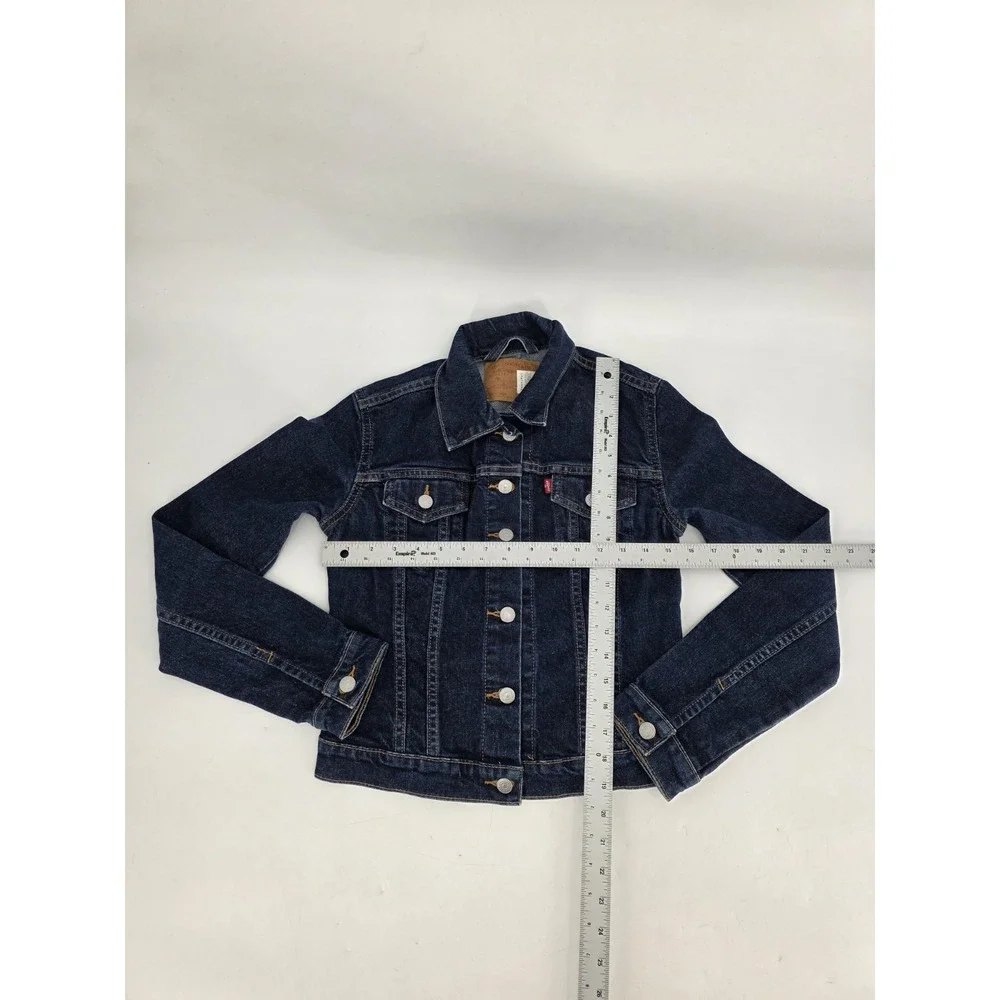 LEVI'S DENIM JACKET‎ BLUE DARK WASH COTTON  #77410-5424 SIZE SMALL - Picture 3 of 9